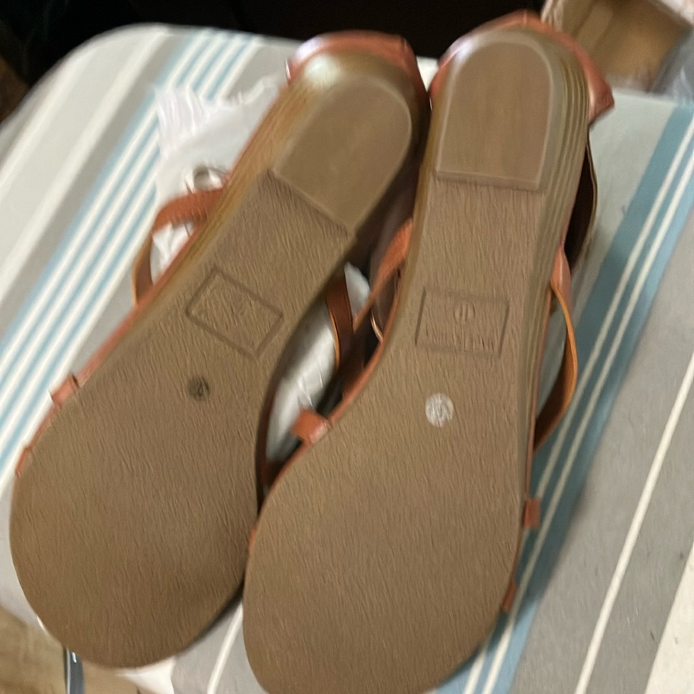 a.n.a Tan Gladiator Sandals with Braided Details - Picture 2 of 5